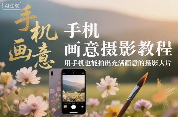 手机画意摄影教程，用手机也能拍出充满画意的摄影大片-讯领网创