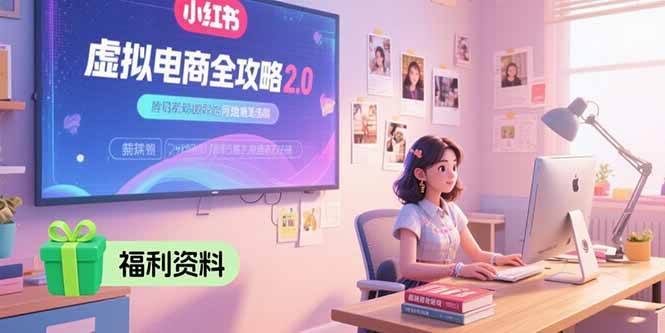 （15387期）虚拟电商全攻略2.0，开店选品实操流程，账号定位、货源发布、笔记发布技巧-寒山客