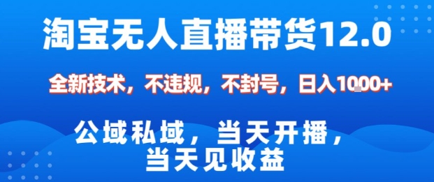 淘宝无人直播12.0，公域私域技术，不封号，不违规布局双十一流量风口，日入1k(独家技术)【揭秘】-讯领网创