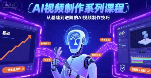 AI视频制作系列课程，从基础到进阶的AI视频制作技巧全涵盖-讯领网创