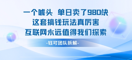 一个噱头单日卖了980米 这套搞钱玩法真厉害 互联网永远值得我们探索-讯领网创