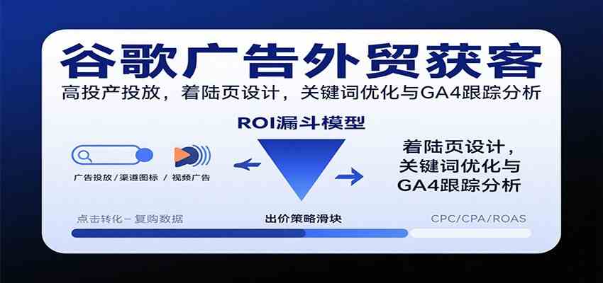 谷歌广告外贸获客，高投产投放，着陆页设计，关键词优化与GA4跟踪分析-讯领网创