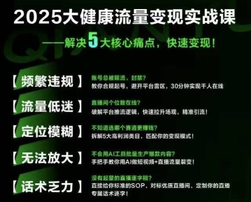 大健康流量全域新增长8.0，三月底线下课视频，大健康万亿蓝海，从类目突围到模式迭代-讯领网创