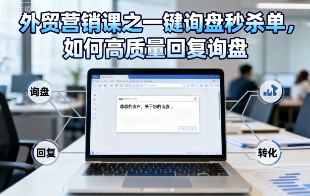外贸营销课之一键询盘秒杀单，如何高质量回复询盘-讯领网创