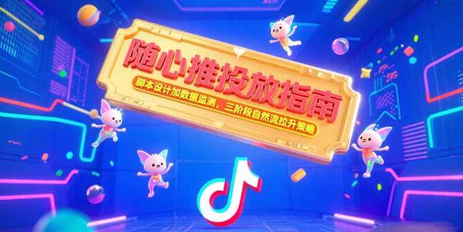 （15291期）随心推投放指南，脚本设计加数据监测，三阶段自然流拉升策略-讯领网创