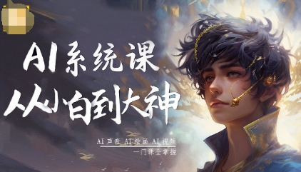 AI系统课程，从小白到大神系统学AI，AI声音-AI绘画-AI视频一门课全掌握-讯领网创