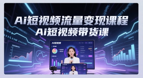 Ai短视频流量变现课程，Ai短视频带货课-讯领网创
