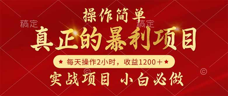 （14978期）真正的暴利项目，操作简单，每天收益1200＋，自己做老板-讯领网创