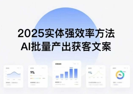 实体强效率方法：AI批量产出获客文案，2025年普通人拥抱AI，实现实体创收-讯领网创