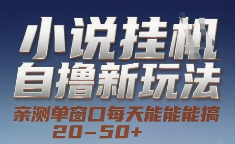 小说自撸新玩法 — 亲测单窗口每天能搞 20-50+，支持矩阵化批量操作【揭秘】-讯领网创