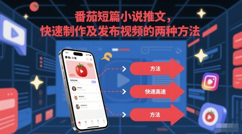 番茄短篇小说推文，快速制作及发布视频的两种方法-讯领网创