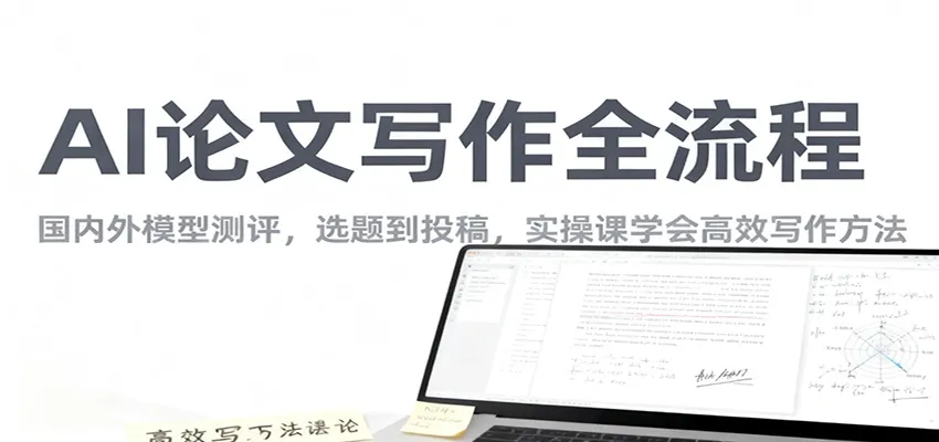 AI论文写作全流程，国内外模型测评，选题到投稿，实操课学高效写作方法-讯领网创