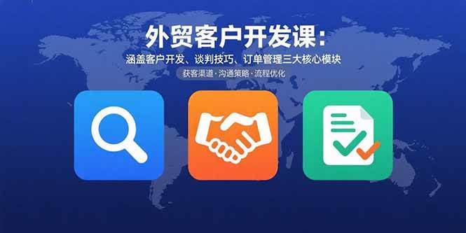（15793期）外贸客户开发课：涵盖客户开发、谈判技巧、订单管理三大核心模块-讯领网创